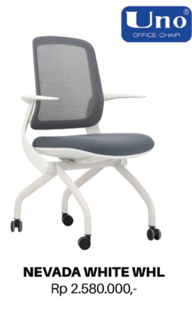 Kursi Kantor UNO Nevada White Kaki Roda 1 631x1024 - Kursi Kantor Uno Nevada White WHL